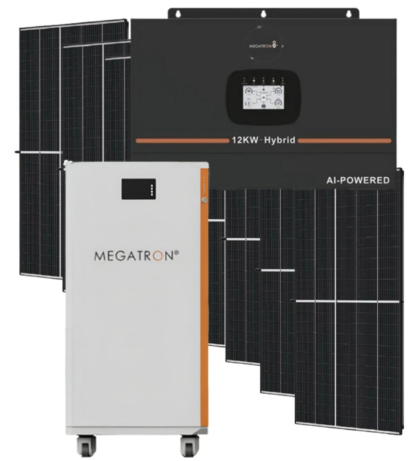 12KVA Hybrid Inverter Plus 14.3KWH Lithium Battery and 8X 620w JA Solar Panel Combo