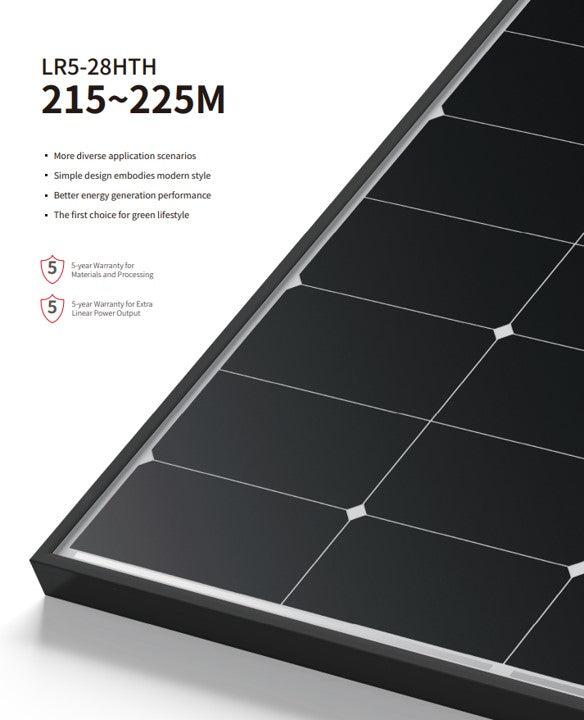 225W Mono Cell Solar Panel LR5-28HTH-225M Longi Horizon
