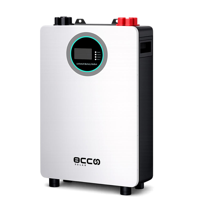 MacSell Solar 48V lithium battery Ecco model 51.2V 100Ah 5.12kWh wall-mounted lithium battery for energy storage