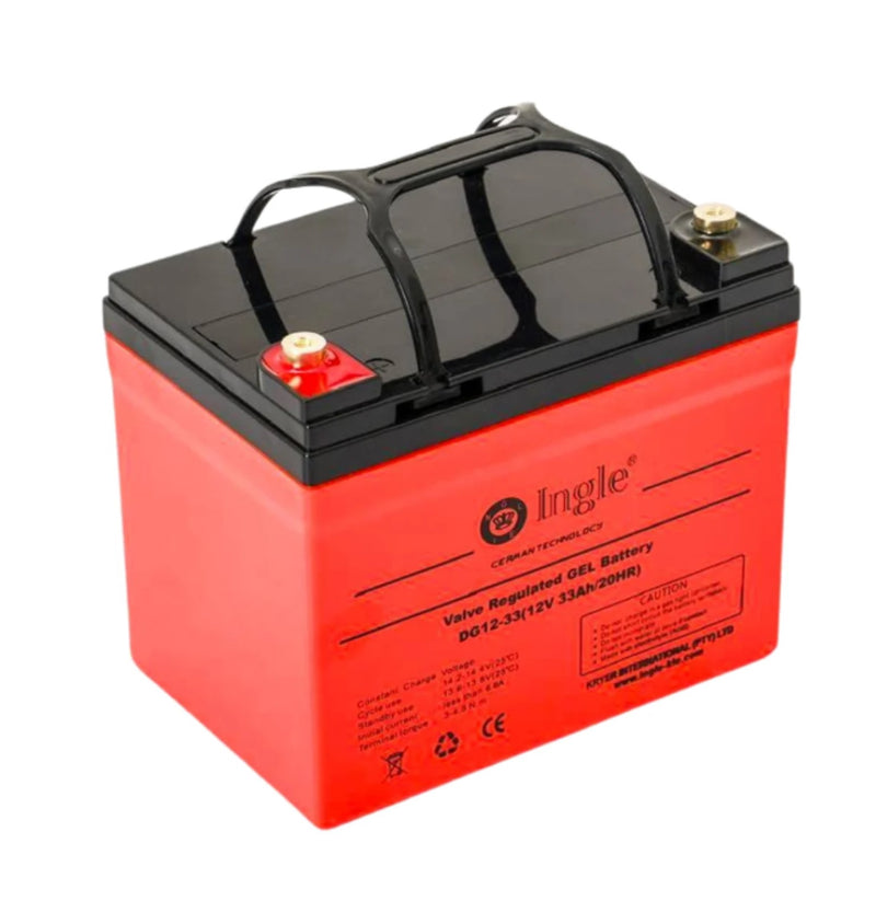 Deep Cycle Gel Battery 33AH 12v INGLE