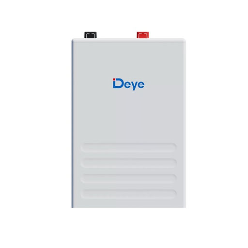 Deye SE-F5 PLUS 5.12KWH 51.2V 100AH lithium battery pack with black casing and digital display for solar energy storage
