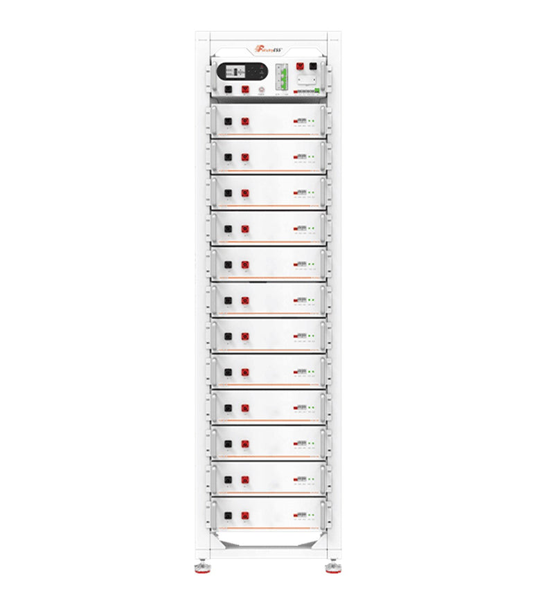 Felicity High-Voltage 61.44KWh Lithium Battery System by MacSell Solar Outlet, showing the sleek battery unit with electrical connections