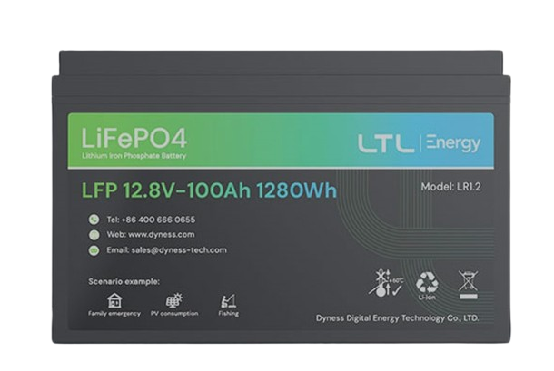 Dyness Lithium Battery 12.8v 100 AH LV  LiFePO4 LR1.2 - MacSell Solar Outlet