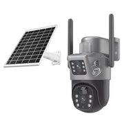Full HD solar CCTV dual camera with 4G connectivity, weatherproof IP65, by MacSell Solar Outlet.