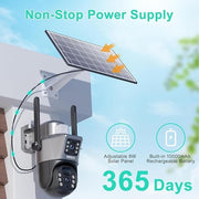 Full HD solar CCTV dual camera with 4G connectivity, IP65 weatherproof housing by MacSell Solar Outlet.