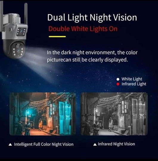 Full HD solar CCTV dual camera with 4G connectivity, weatherproof IP65 housing by MacSell Solar Outlet.