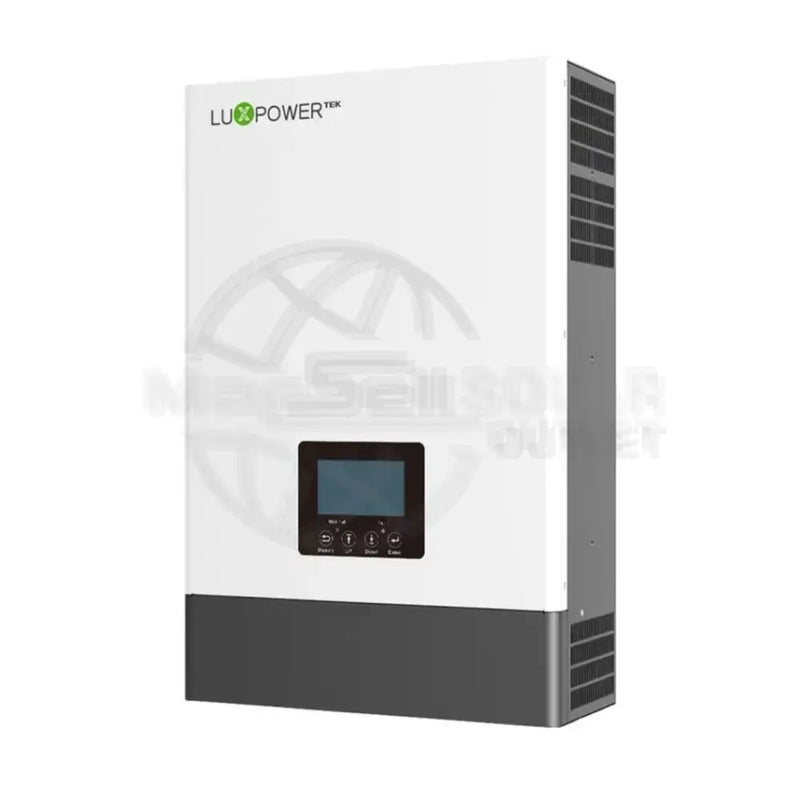 Luxpower 6KVA hybrid solar inverter with Dyness 5.12 KWh lithium battery for efficient energy storage and backup.