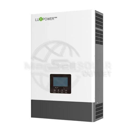 Luxpower 6KVA hybrid solar inverter with Dyness 5.12 KWh lithium battery for efficient energy storage and backup.
